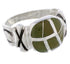 Silver Turquoise Inlay Southwest Ring Size 5-1/4 TX40001